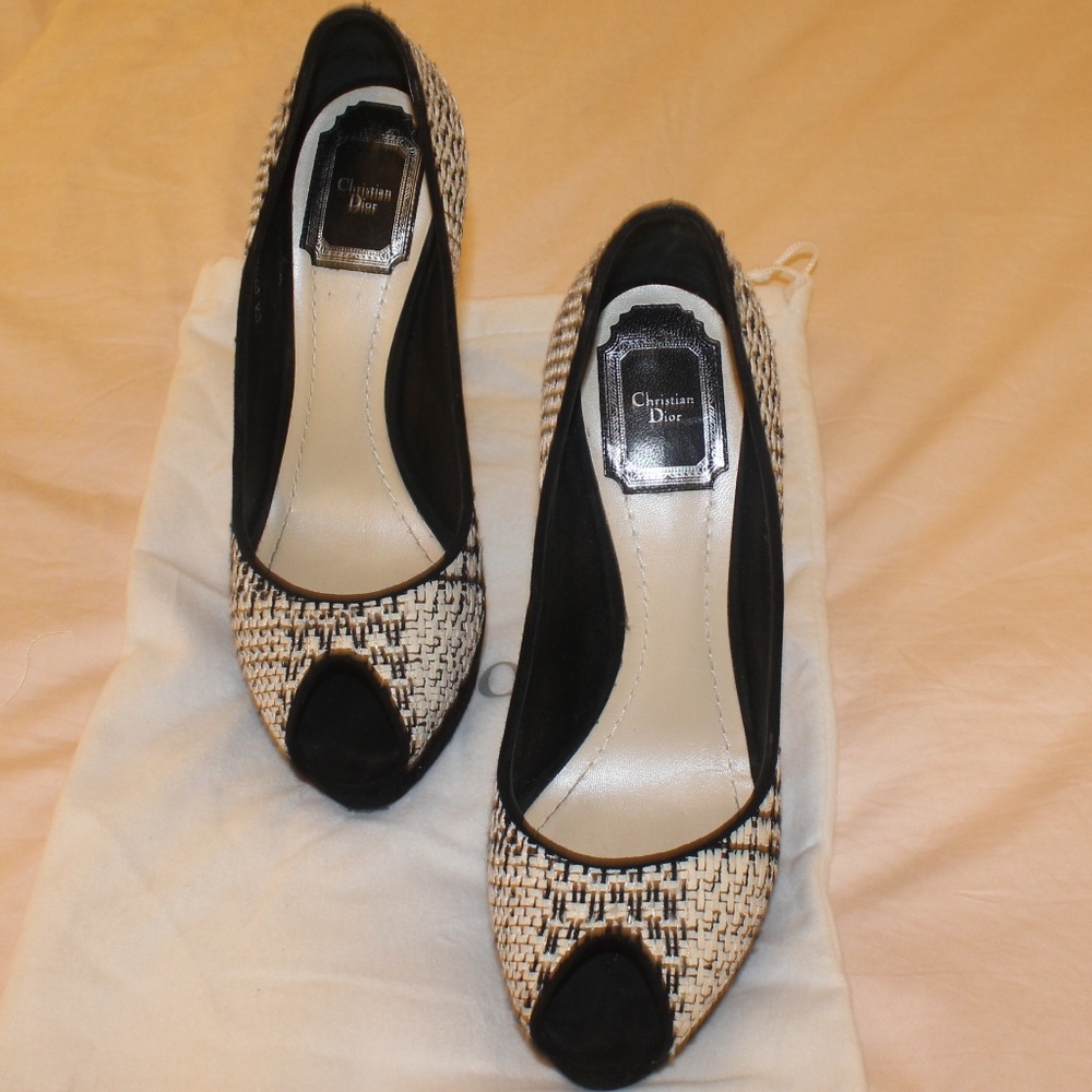 Christian Dior | Peep-Toe Platforms | Size 37
